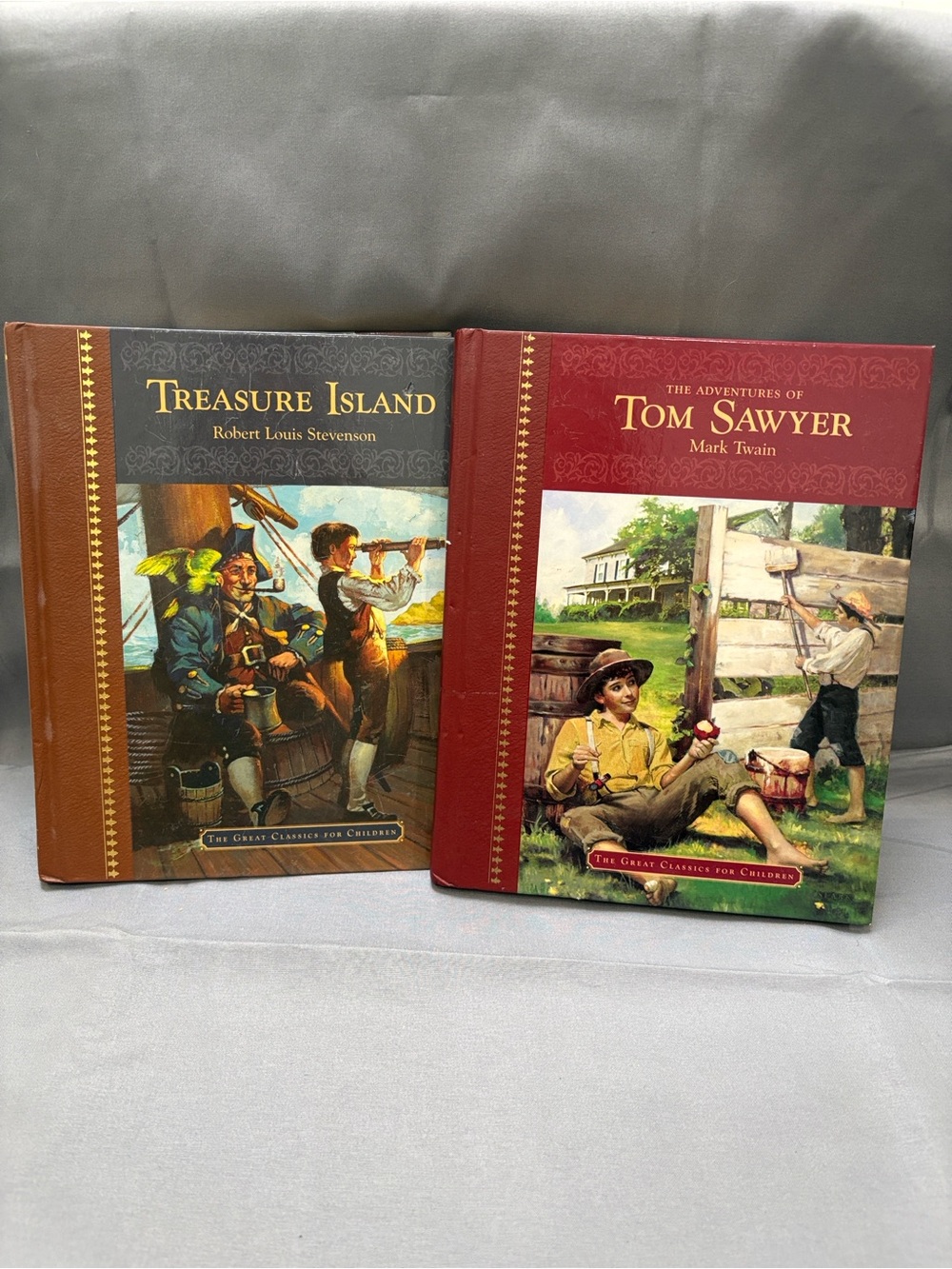 2 Great Classics for Children Tom Sawyer  & Treasure Island Books